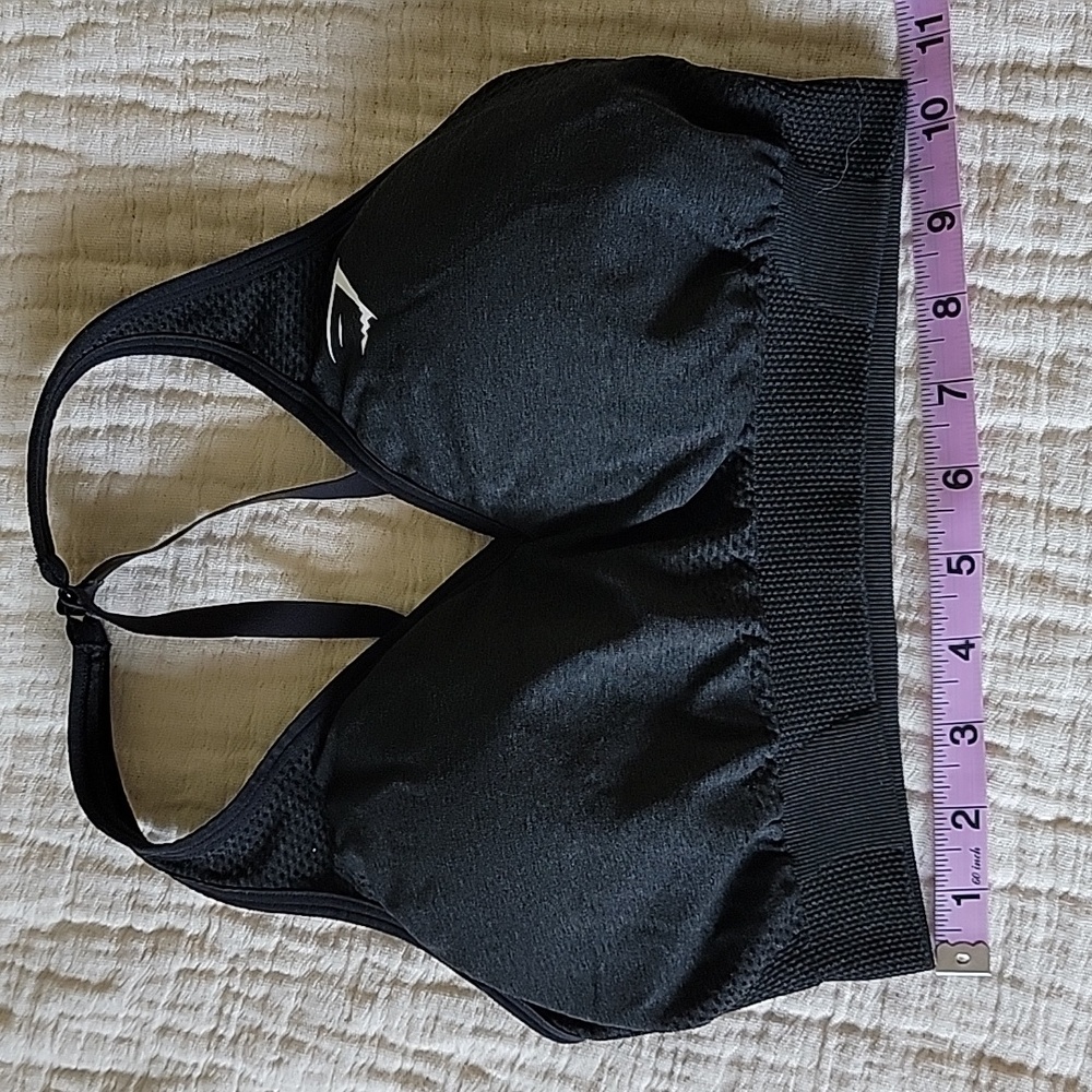 Gymshark Convertible Sports Bra Black Small S Gym Workout Athletic Athleisure - Picture 4 of 5